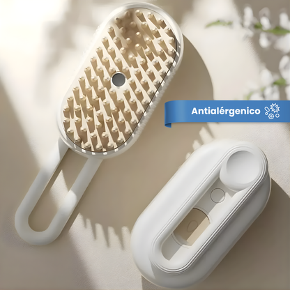 Cepillo a Vapor 3 en 1 para Mascotas – Menos Pelo, Menos Alergias